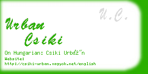 urban csiki business card